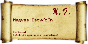 Magvas István névjegykártya